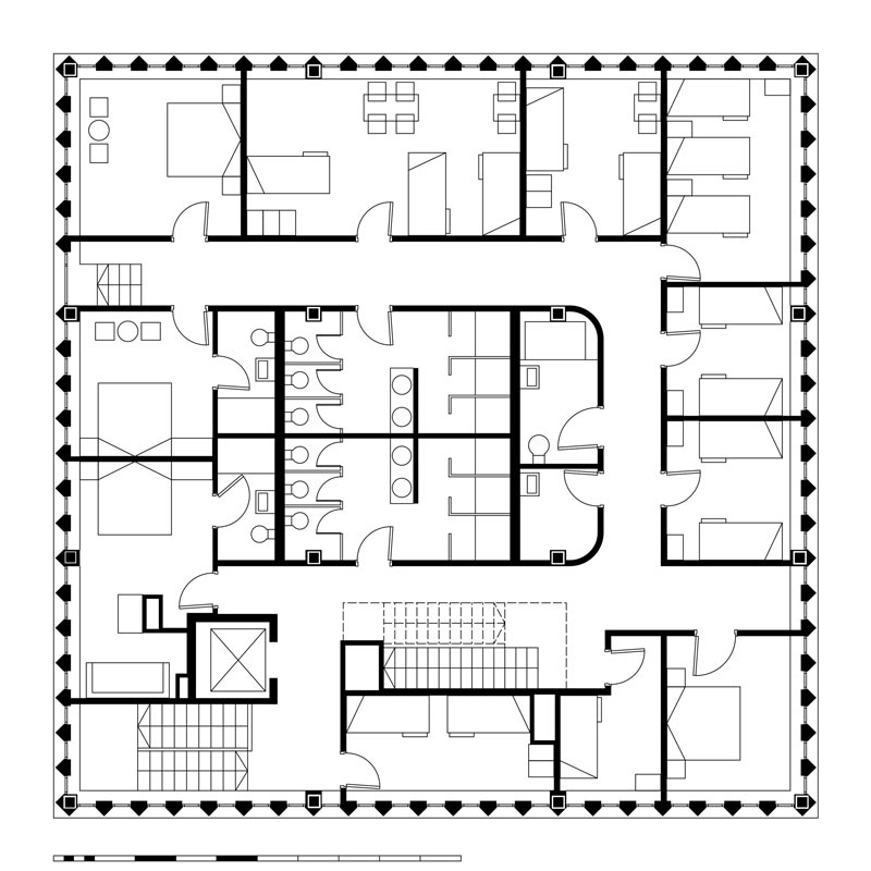 Plan of the new hostel floor