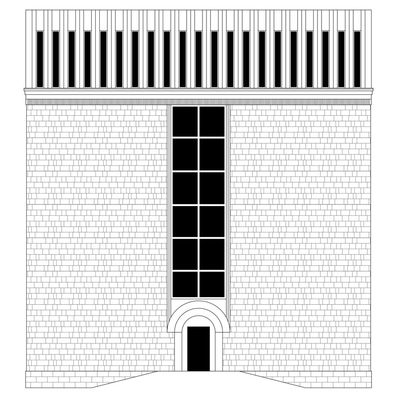 Front elevation of the proposed rooftop expansion